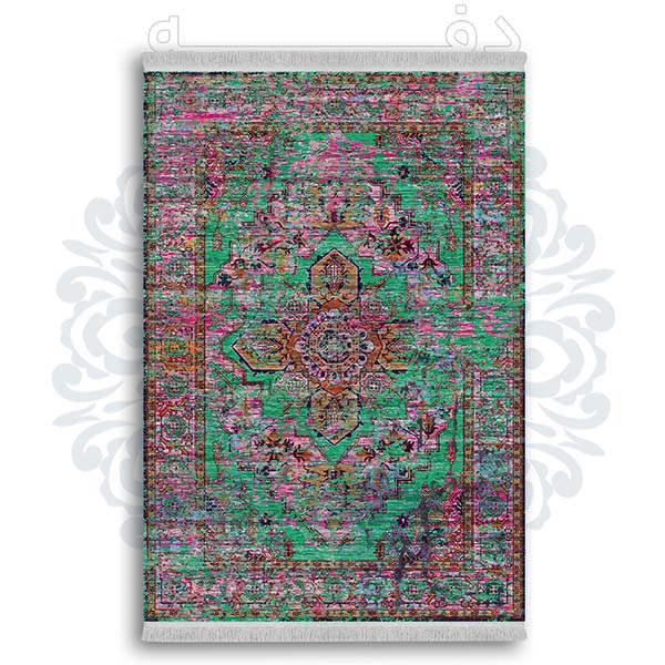 فرشینه از جنس پارچه هازان مخمل ترک طرح گلیم برند دفه کد DDGG 84