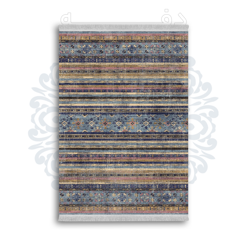*جدید* فرشینه از جنس پارچه شانل مخمل ترک طرح فانتزی برند دفه کد 298
