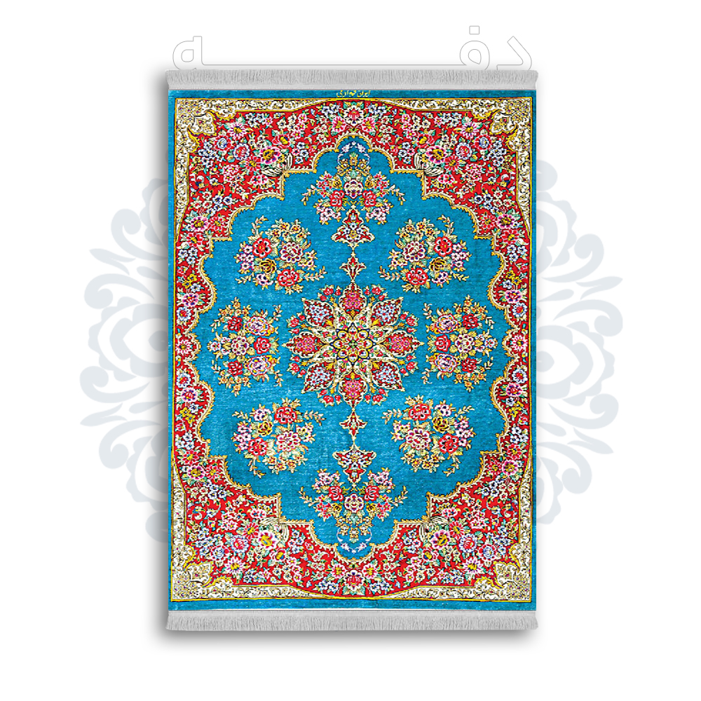 *جدید* فرشینه از جنس پارچه شانل مخمل ترک طرح فانتزی برند دفه کد 516