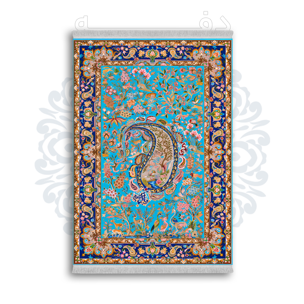 *جدید* فرشینه از جنس پارچه شانل مخمل ترک طرح فانتزی برند دفه کد 539
