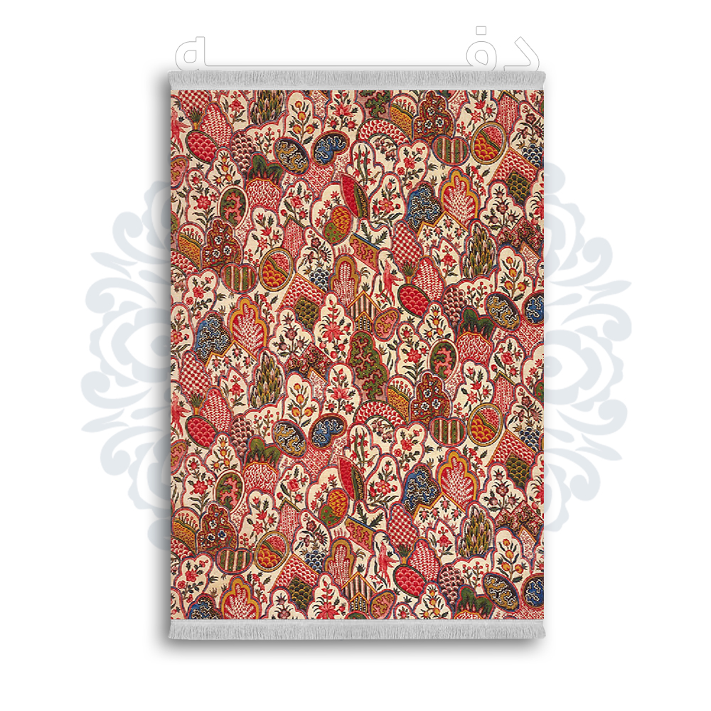 *جدید* فرشینه از جنس پارچه شانل مخمل ترک طرح فانتزی برند دفه کد 560
