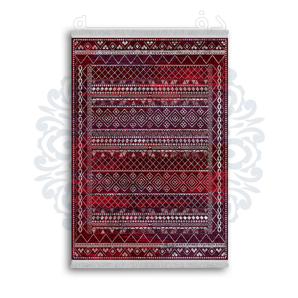 *جدید* فرشینه از جنس پارچه شانل مخمل ترک طرح فانتزی برند دفه کد 816