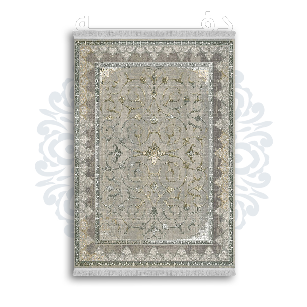 *جدید* فرشینه از جنس پارچه شانل مخمل ترک طرح فانتزی برند دفه کد 1081
