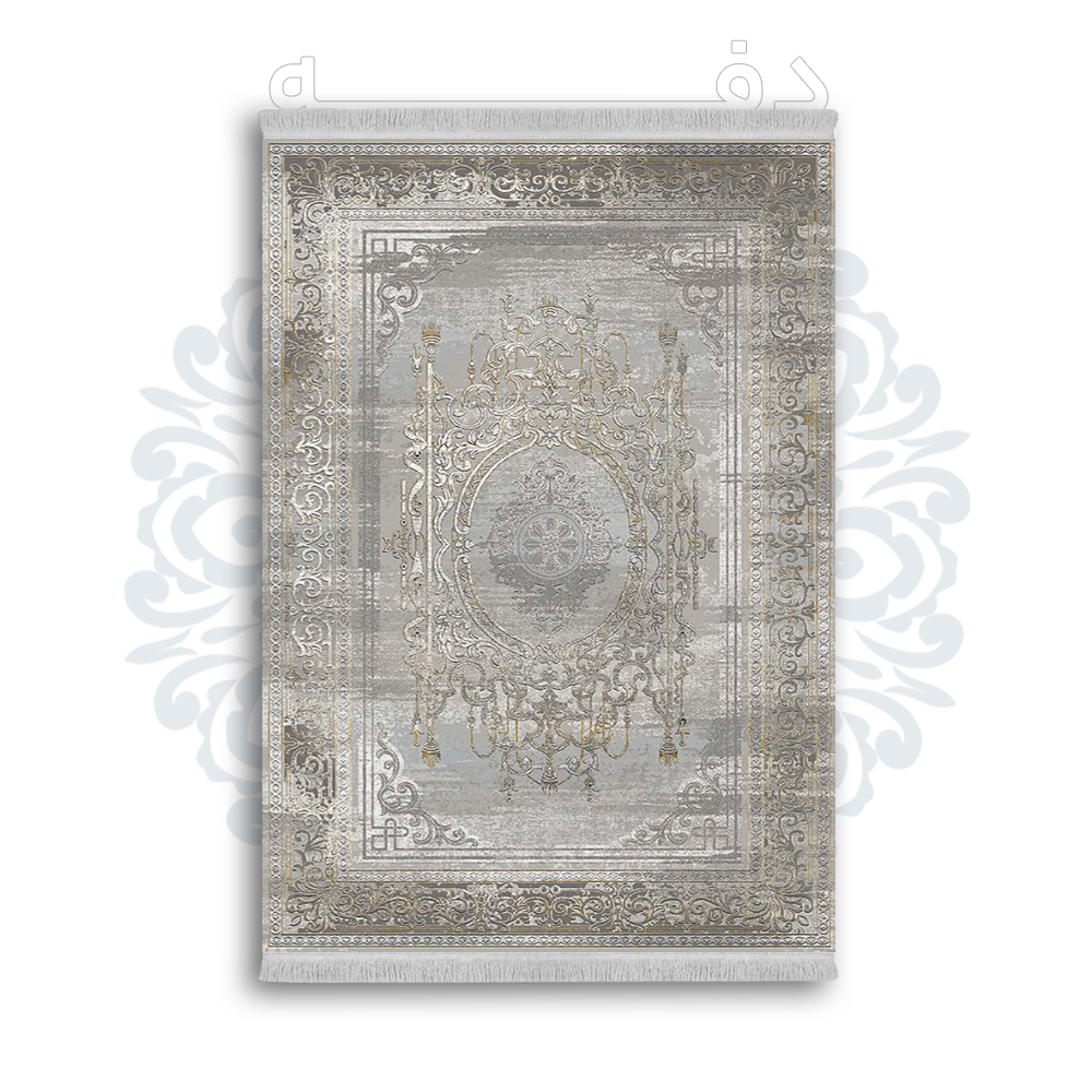 *جدید* فرشینه از جنس پارچه شانل مخمل ترک طرح فانتزی برند دفه کد 1090
