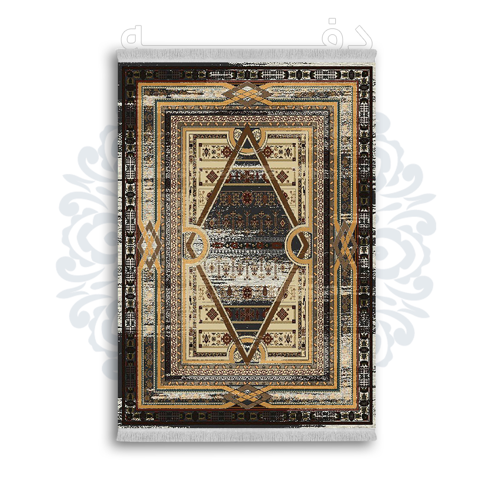 *جدید* فرشینه از جنس پارچه شانل مخمل ترک طرح فانتزی برند دفه کد 1280