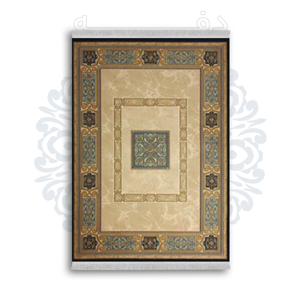 *جدید* فرشینه از جنس پارچه شانل مخمل ترک طرح فانتزی برند دفه کد 1675