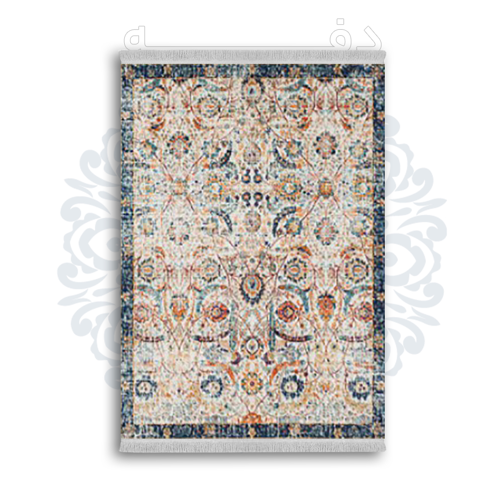 *جدید* فرشینه از جنس پارچه شانل مخمل ترک طرح فانتزی برند دفه کد 1852