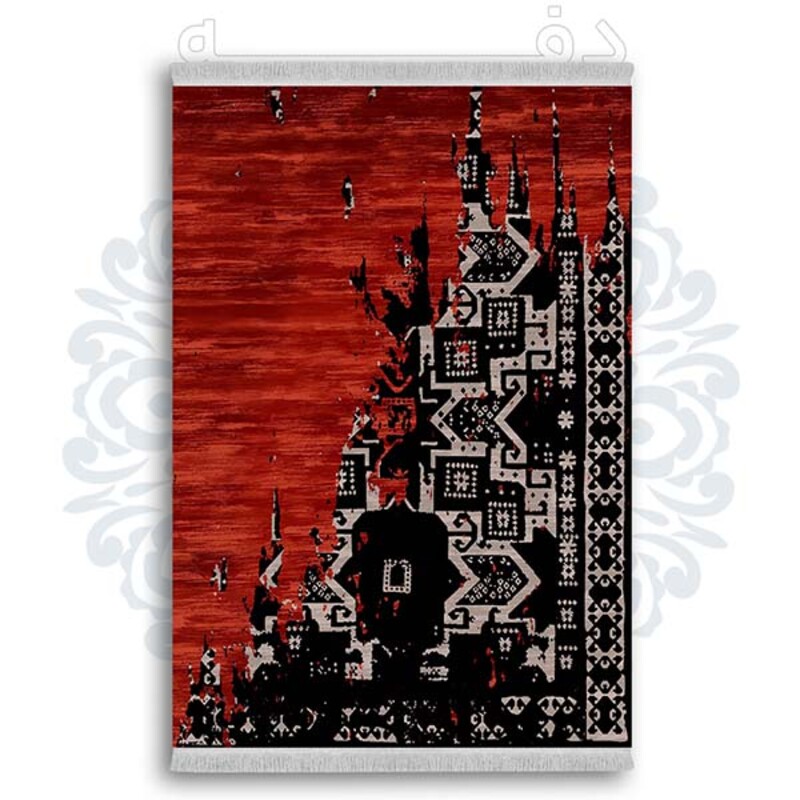 فرشینه دفه از جنس پارچه شانل ترک طرح  گلیم کد 12