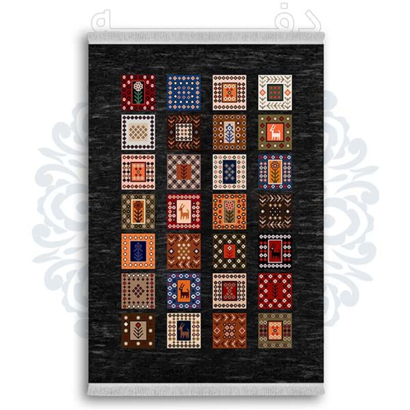 فرشینه دفه از جنس پارچه شانل ترک طرح  گلیم کد 22