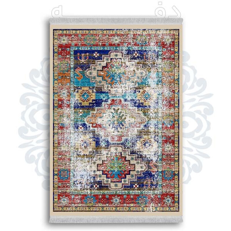 فرشینه دفه از جنس پارچه شانل ترک طرح  گلیم کد 43