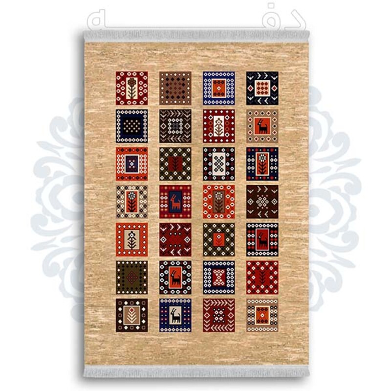 فرشینه دفه از جنس پارچه شانل ترک طرح  گلیم کد 46