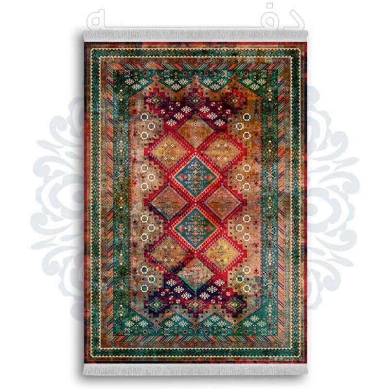 فرشینه دفه از جنس پارچه شانل ترک طرح  گلیم کد 48