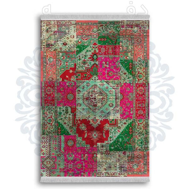 فرشینه دفه از جنس پارچه شانل ترک طرح  گلیم کد 112