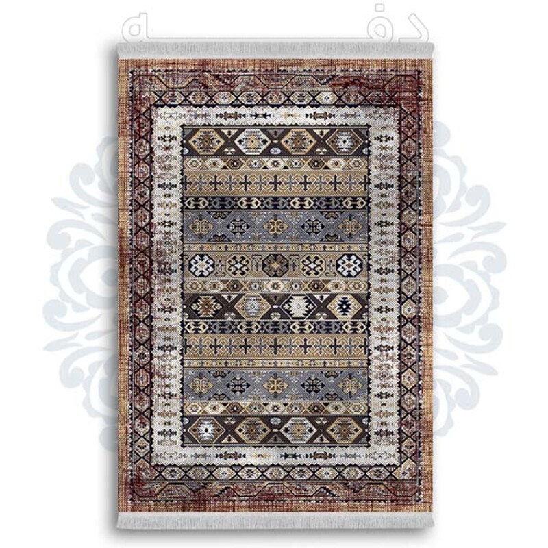 فرشینه دفه از جنس پارچه شانل ترک طرح  گلیم کد 185