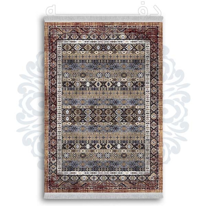 فرشینه دفه از جنس پارچه شانل ترک طرح  گلیم کد 186