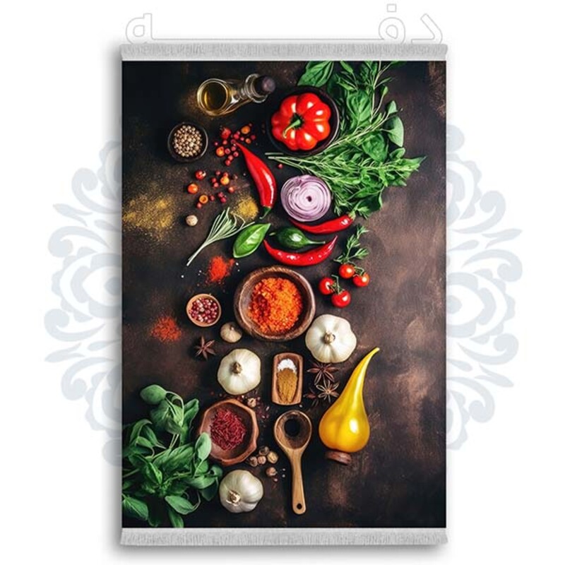 فرشینه دفه از جنس پارچه شانل ترک طرح  آشپزخانه کد 18