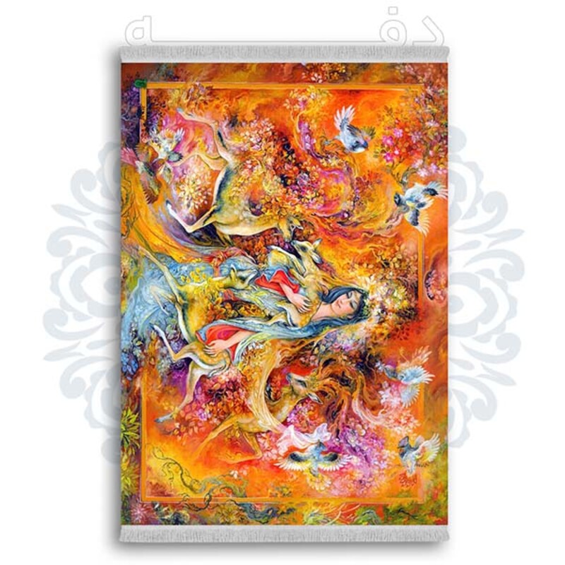 فرشینه دفه از جنس پارچه شانل ترک طرح فانتزی کد 212