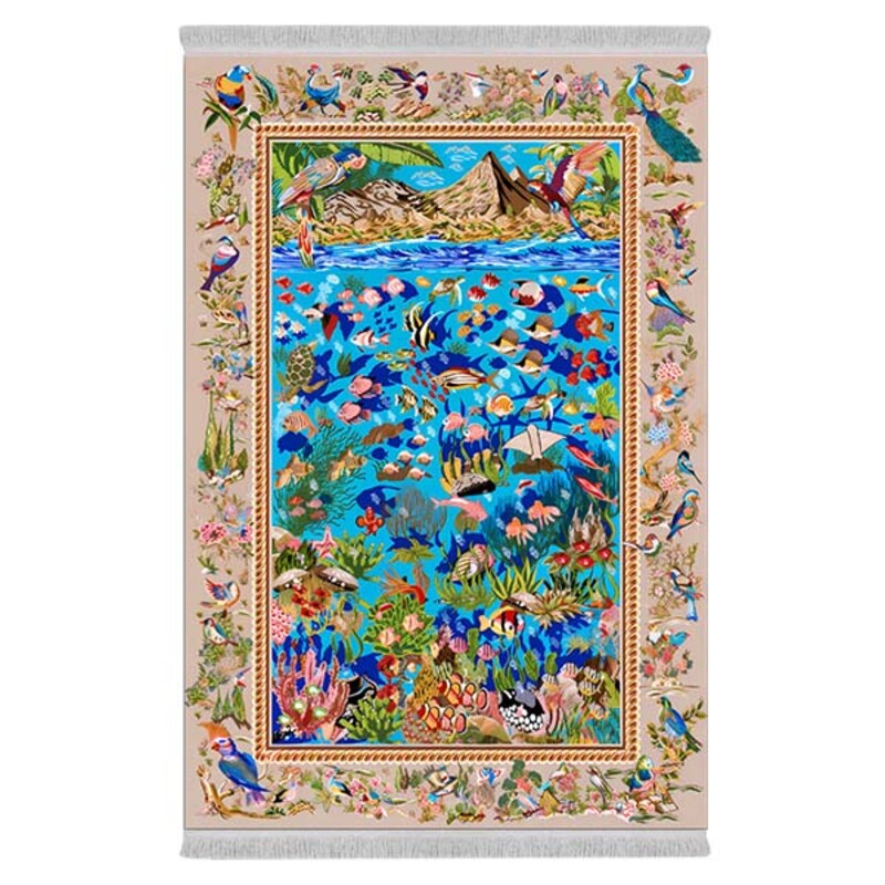 فرشینه دفه از جنس پارچه هازان مخمل ترک طرح مدرن کد 44