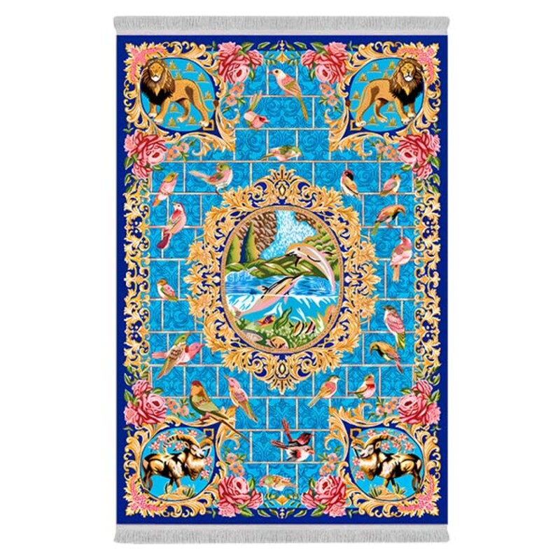 فرشینه دفه از جنس پارچه هازان مخمل ترک طرح مدرن کد 74