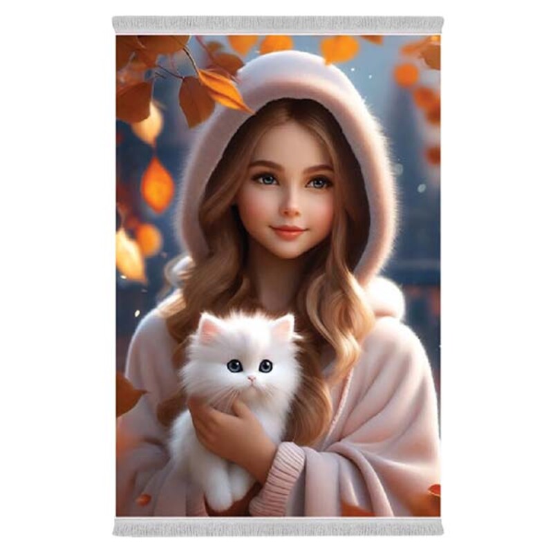 فرشینه دفه از جنس پارچه شانل ترک طرح فانتزی کد 207