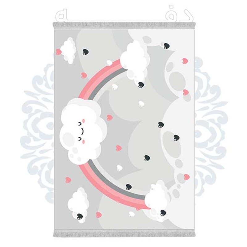 فرشینه دفه از جنس پارچه شانل ترک طرح فانتزی کد 307