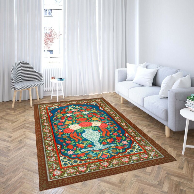 روفرشی کشدار طرح سنتی و مدرن مناسب هال و پذیرایی برند دفه کد TS 21