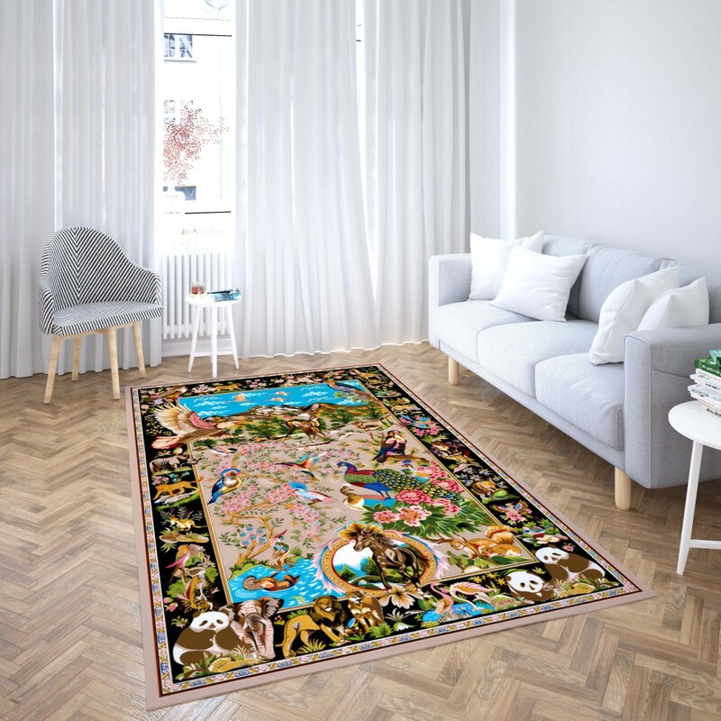 روفرشی کشدار طرح سنتی و مدرن مناسب هال و پذیرایی برند دفه کد TS 34