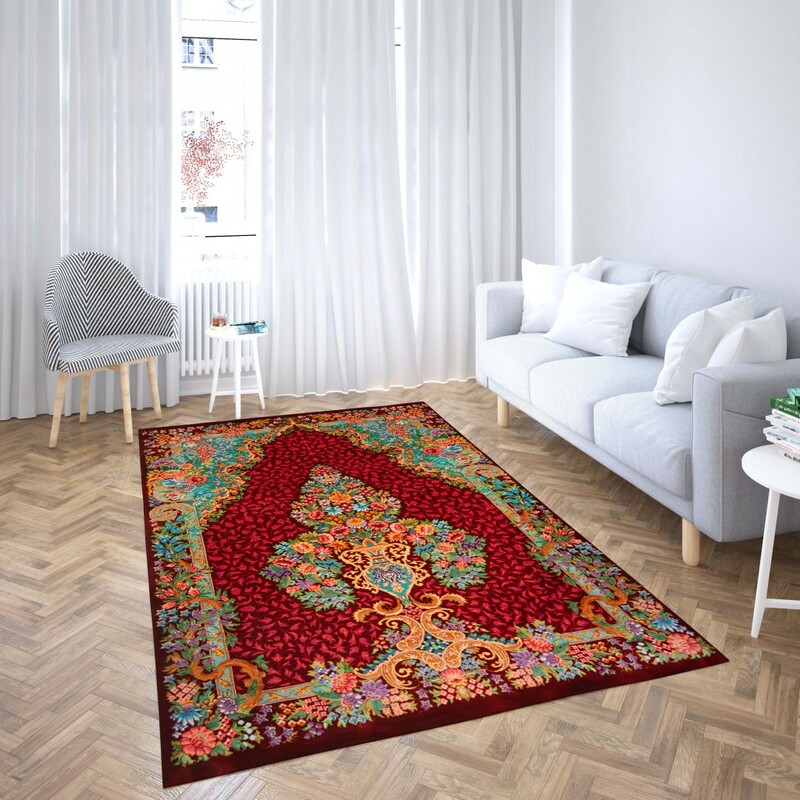 روفرشی کشدار طرح سنتی و مدرن مناسب هال و پذیرایی برند دفه کد TS 39