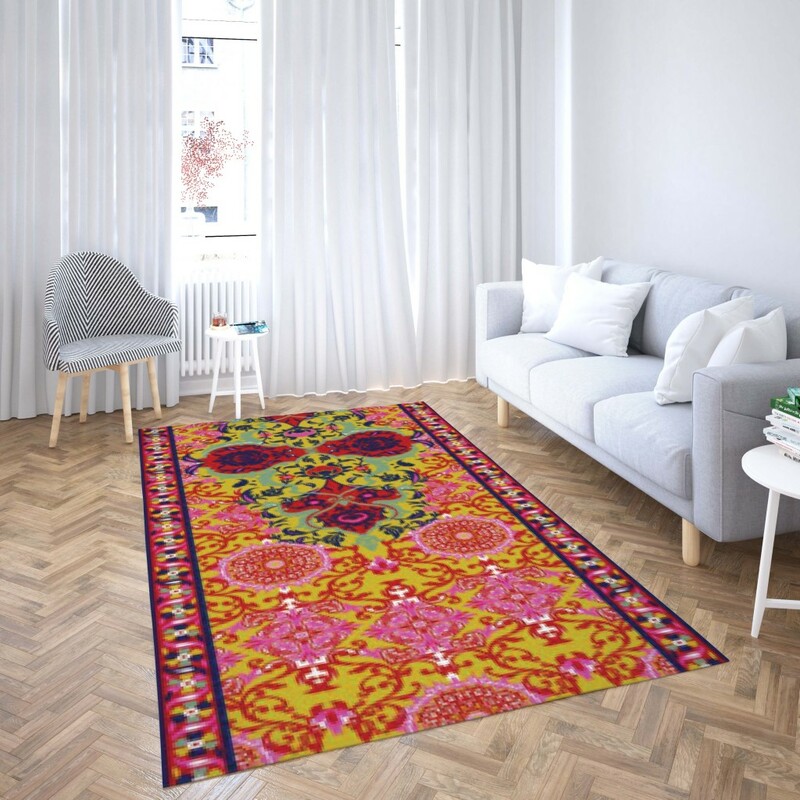 روفرشی کشدار طرح سنتی و مدرن مناسب هال و پذیرایی برند دفه کد TS 327