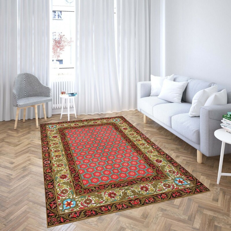 روفرشی کشدار طرح سنتی و مدرن مناسب هال و پذیرایی برند دفه کد TS 431