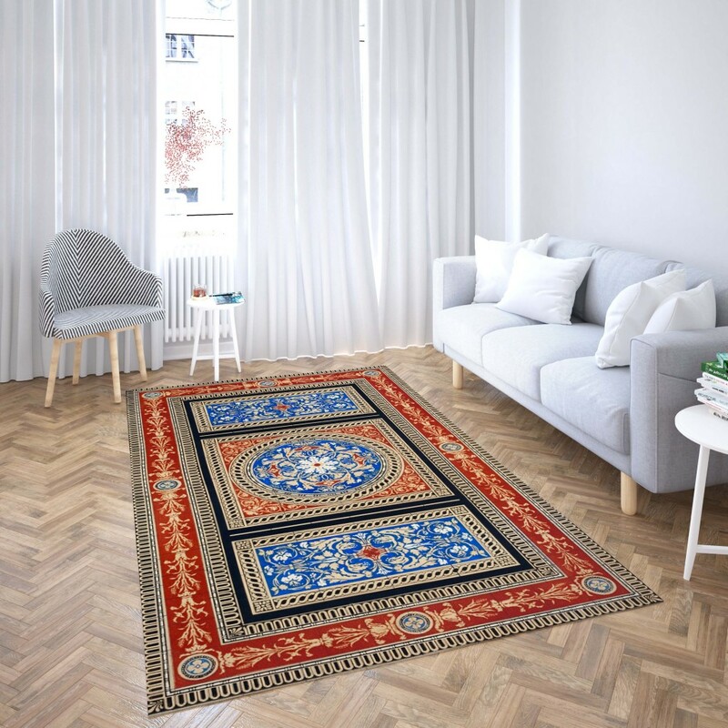 روفرشی کشدار طرح سنتی و مدرن مناسب هال و پذیرایی برند دفه کد TS 436