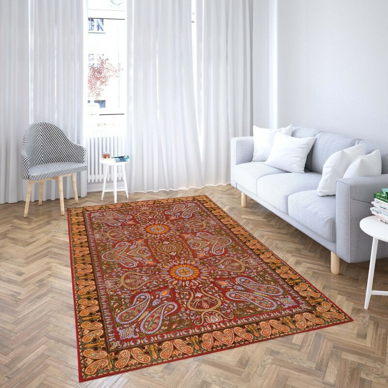 روفرشی کشدار طرح سنتی و مدرن مناسب هال و پذیرایی برند دفه کد TS 460