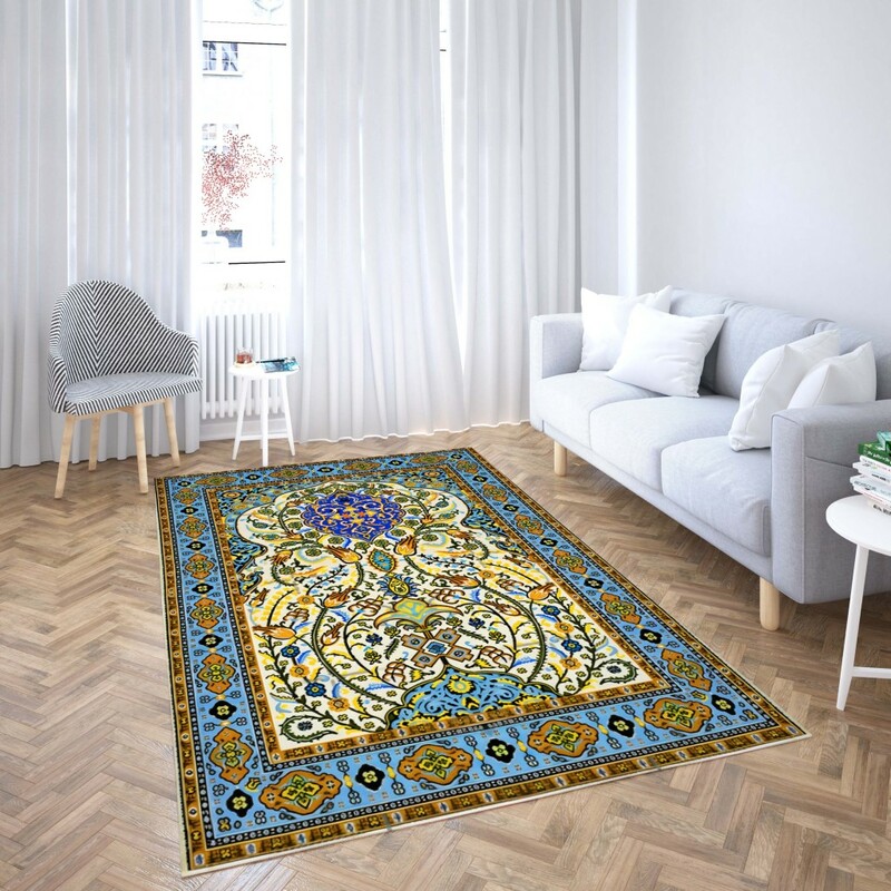 روفرشی کشدار طرح سنتی و مدرن مناسب هال و پذیرایی برند دفه کد TS 461