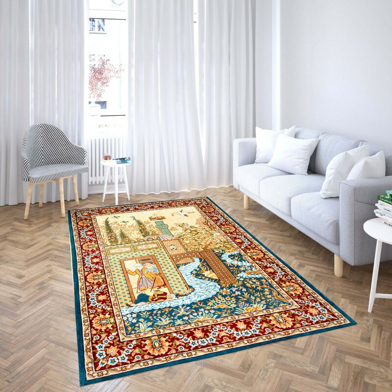 روفرشی کشدار طرح سنتی و مدرن مناسب هال و پذیرایی برند دفه کد TS 479