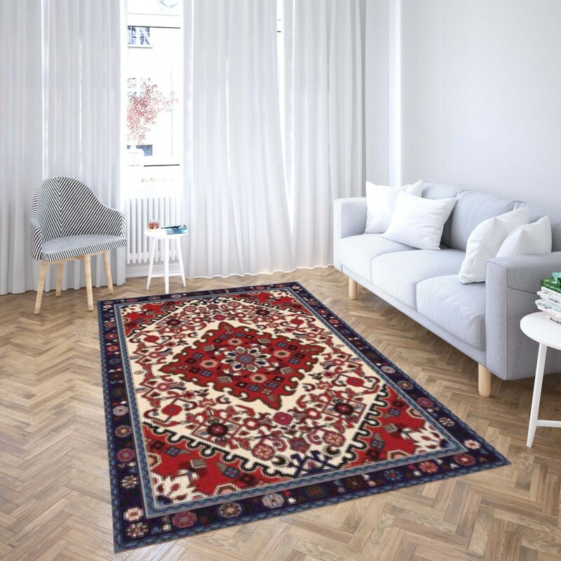 روفرشی کشدار طرح سنتی و مدرن مناسب هال و پذیرایی برند دفه کد TS 856