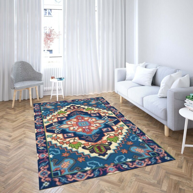 روفرشی کشدار طرح سنتی و مدرن مناسب هال و پذیرایی برند دفه کد TS 857