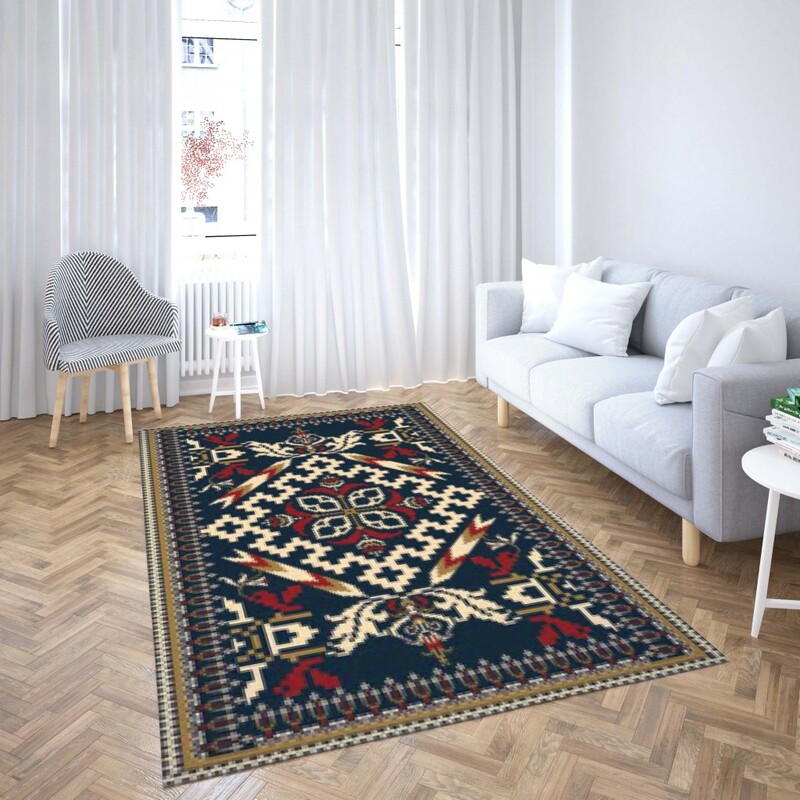 روفرشی کشدار طرح سنتی و مدرن مناسب هال و پذیرایی برند دفه کد TS 858