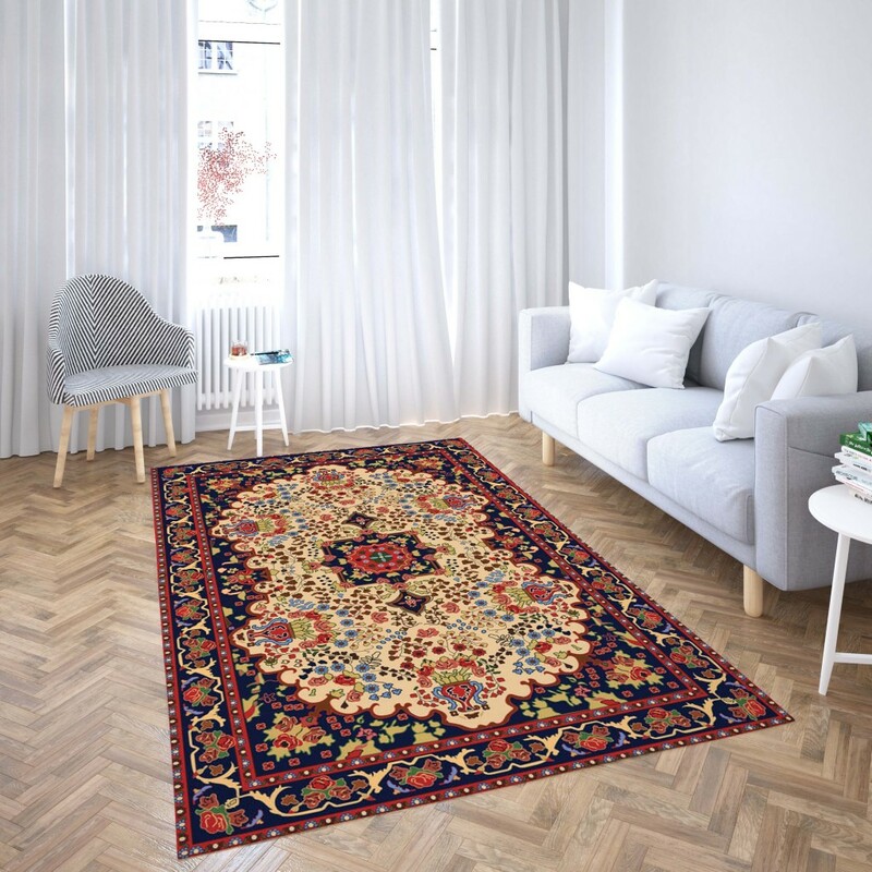 روفرشی کشدار طرح سنتی و مدرن مناسب هال و پذیرایی برند دفه کد TS 1019