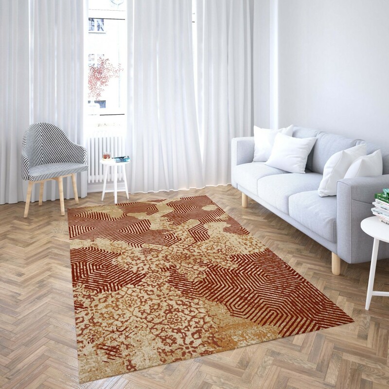 روفرشی کشدار طرح سنتی و مدرن مناسب هال و پذیرایی برند دفه کد TS 1123