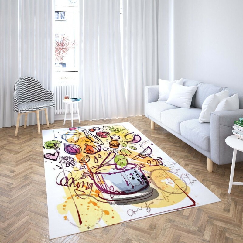 روفرشی کشدار طرح فانتزی مناسب آشپزخانه برند دفه کد TS 985