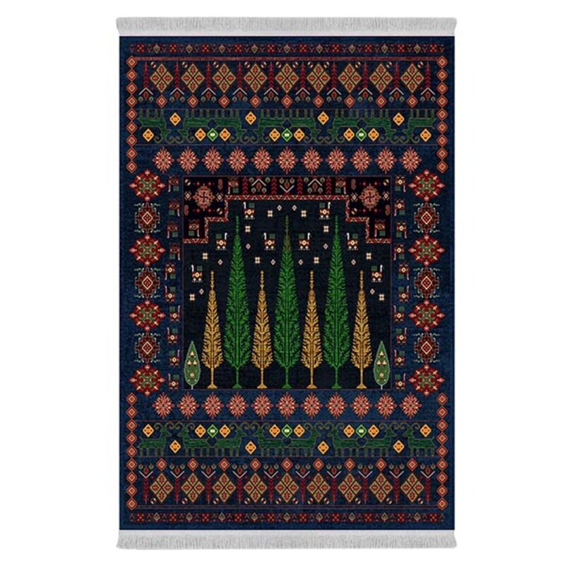 فرشینه دفه از جنس پارچه شانل ترک طرح فانتزی کد 9184