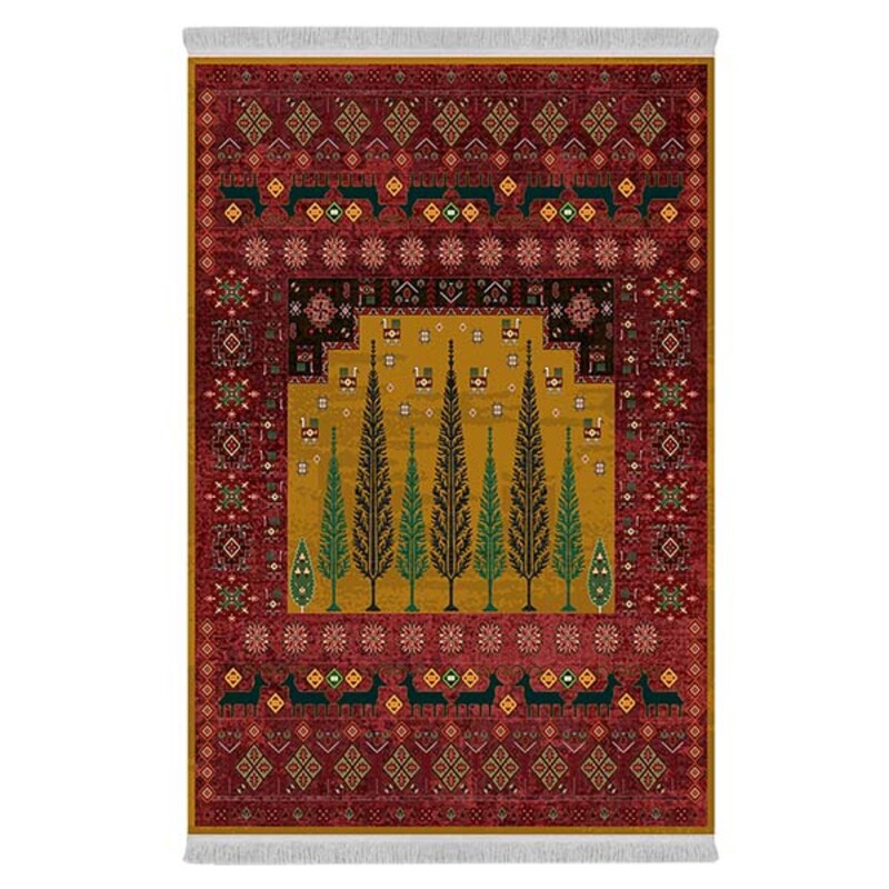 فرشینه دفه از جنس پارچه شانل ترک طرح فانتزی کد 9250