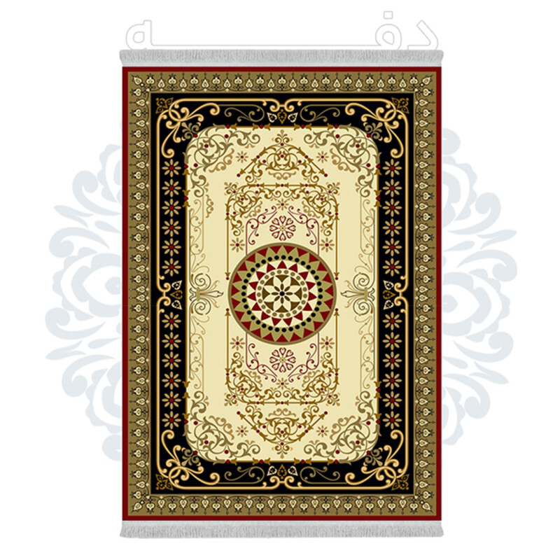 فرشینه از جنس پارچه هازان مخمل ترک طرح سنتی و مدرن برند دفه کد DHU216