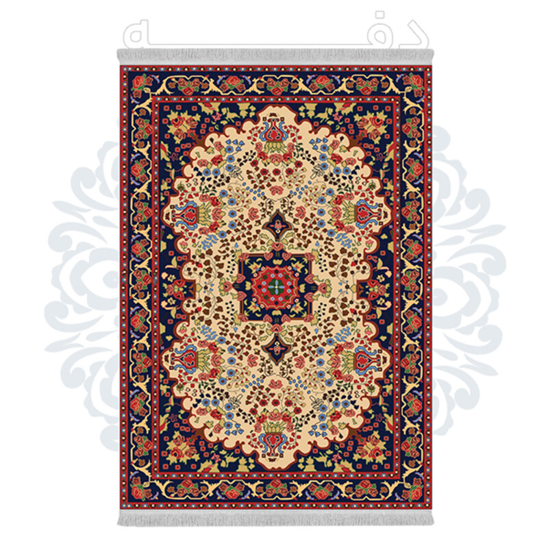 فرشینه از جنس پارچه هازان مخمل ترک طرح سنتی و مدرن برند دفه کد DHU236