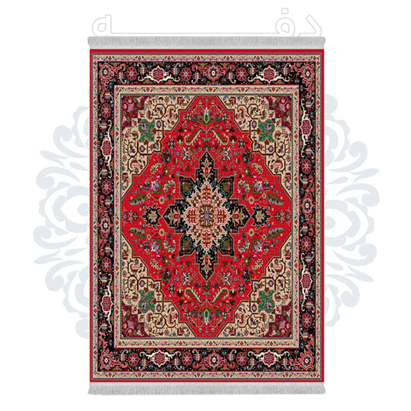 فرشینه از جنس پارچه هازان مخمل ترک طرح سنتی و مدرن برند دفه کد DHU238
