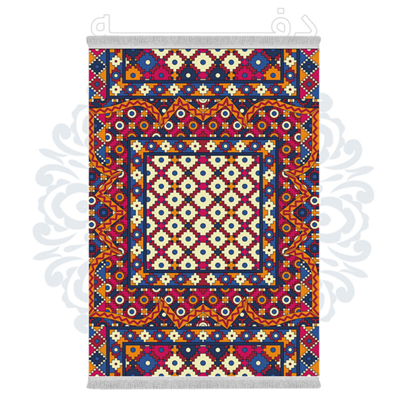 فرشینه از جنس پارچه هازان مخمل ترک طرح سنتی و مدرن برند دفه کد DHU263