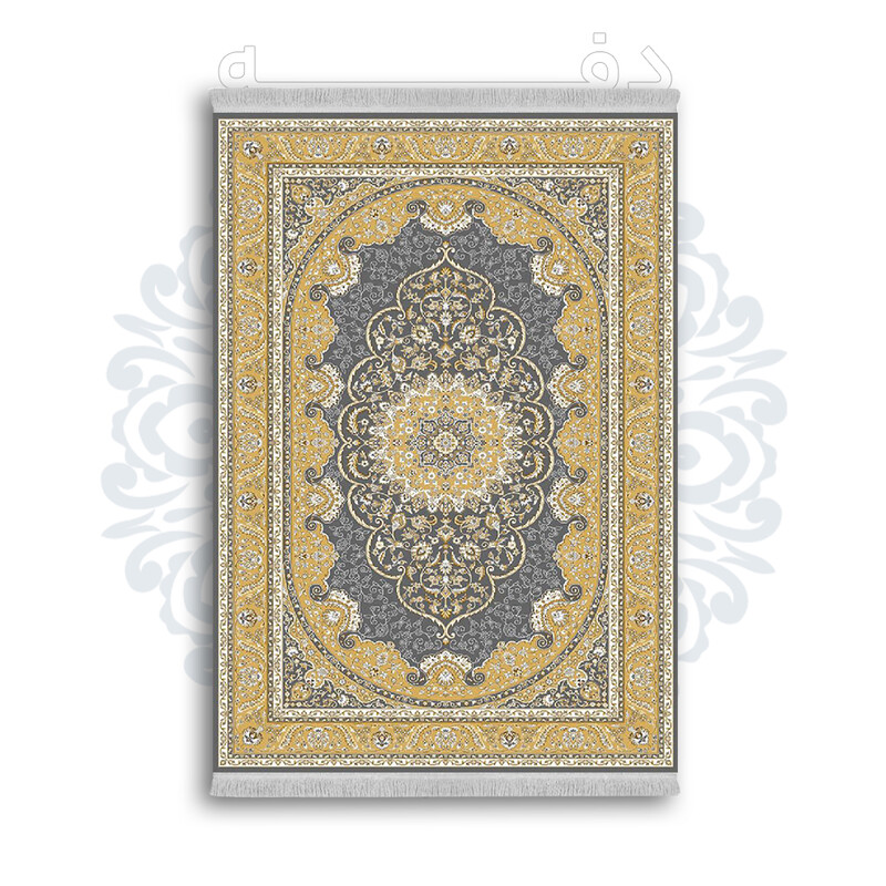 فرشینه از جنس پارچه هازان مخمل ترک طرح سنتی و مدرن برند دفه کد DAMG100