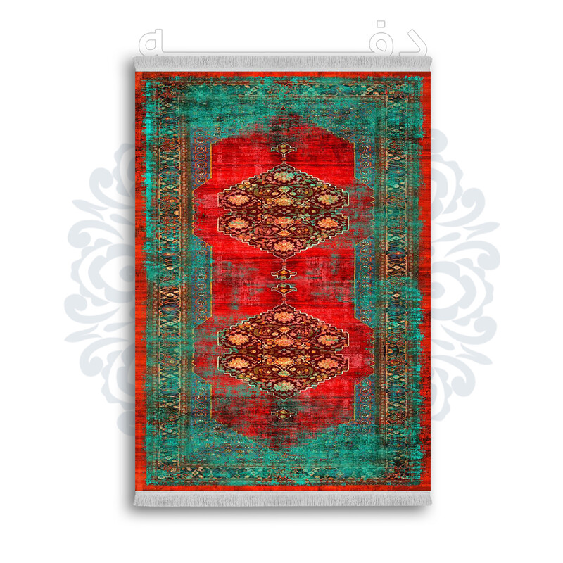 فرشینه از جنس پارچه هازان مخمل ترک طرح سنتی و مدرن برند دفه کد DAMG447