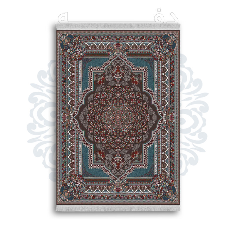 فرشینه از جنس پارچه هازان مخمل ترک طرح سنتی و مدرن برند دفه کد DAMG449