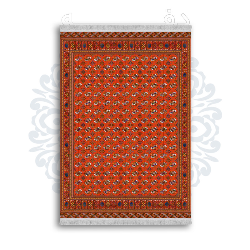 فرشینه از جنس پارچه هازان مخمل ترک طرح سنتی و مدرن برند دفه کد DAMG493